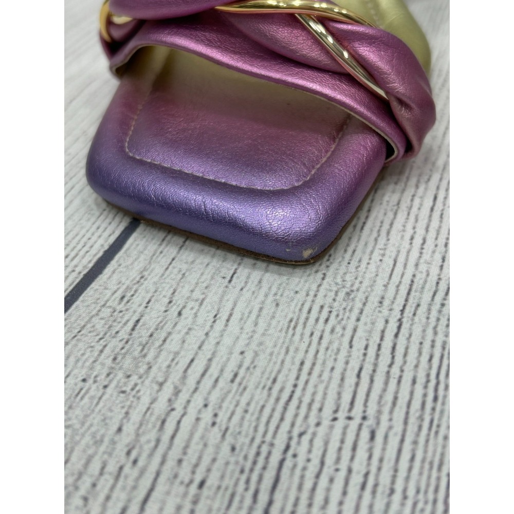 Franco Sarto Belana Womens Heels 10M Rainbow Metallic Ankle Strap Kitten Heel - Picture 5 of 13